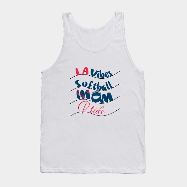 LA vibes, softball mom pride.Los Angeles California Tank Top by diarts